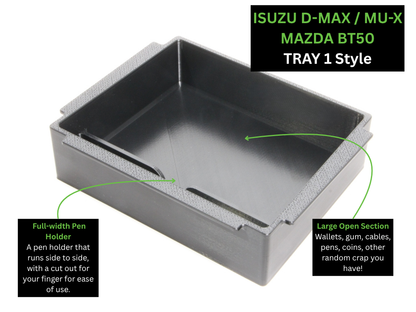 Isuzu D-Max and MU-X Console Organiser – MY21-Current Storage Solution (MY21+ Facelifted MY24 - Current