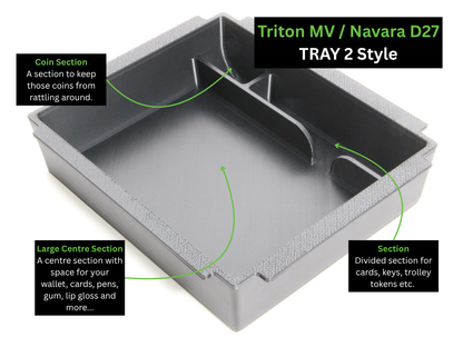 Mitsubishi Triton MV Centre Console Organiser - (MY24+ Current)