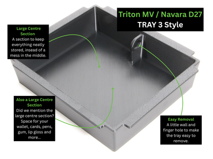 Mitsubishi Triton MV Centre Console Organiser - (MY24+ Current)