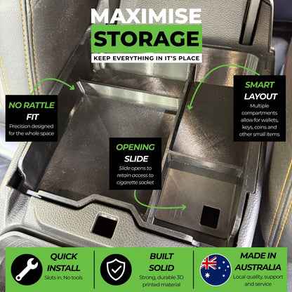 Centre Console Organiser Ford Next-Gen (Fits Ranger, Super Duty(Aus), Everest, Raptor, Ranger Lariat (2022+ 3rd Gen RA)